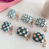 Vintage Lattice Flower Keyring Silicone Case for Apple Airpods 1