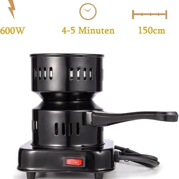 600W Mini bruciatore elettrico a carbone carbone fornello elettrico a piastra riscaldante per riscaldamento rapido BBQ Kitchen Brew Tea 220V 1