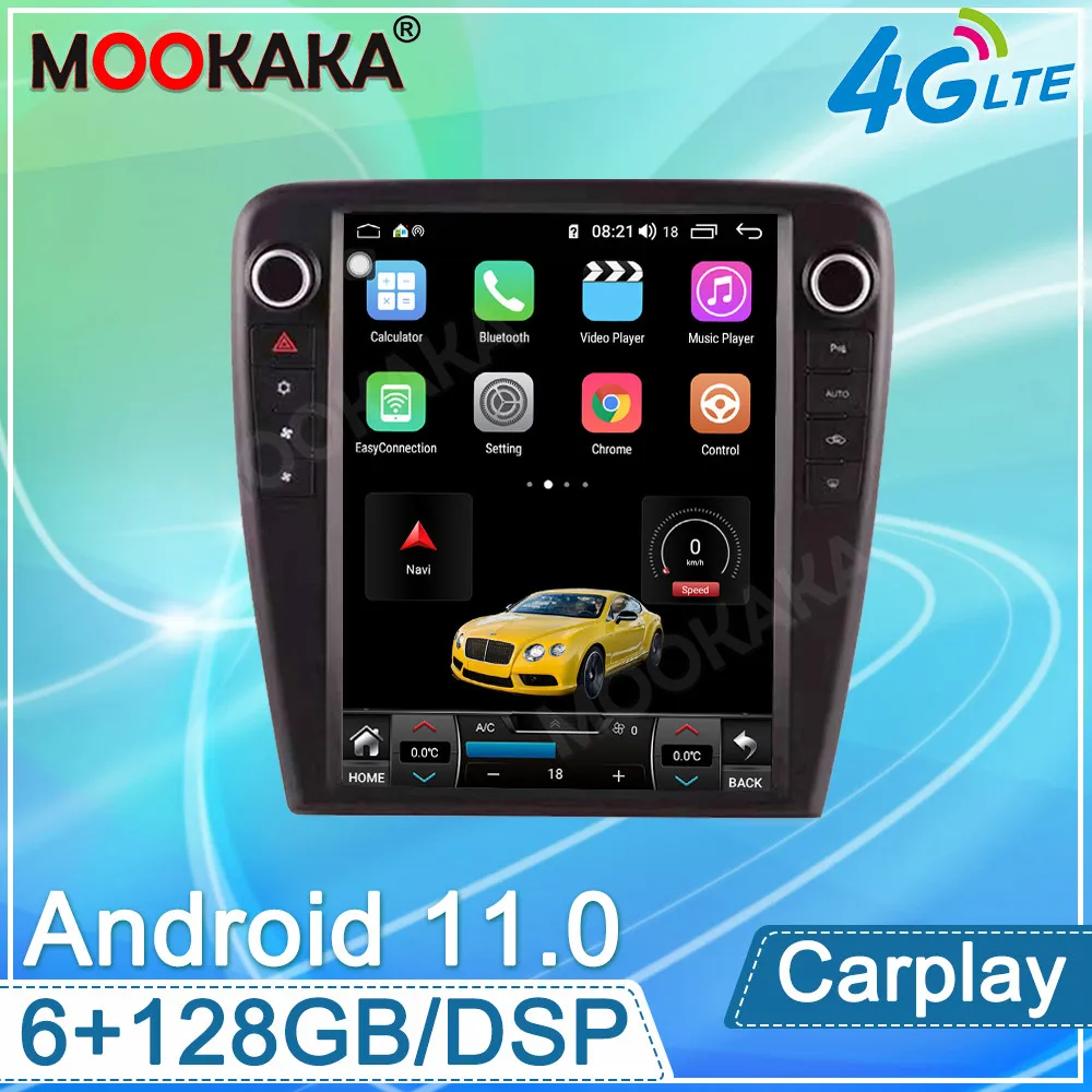 

4+128GB For Jaguar XJ XJL 2010 2011-2018 CARPLAY Tesla Screen Android 11 Car Radio Stereo Car Multimedia Player GPS Navigation