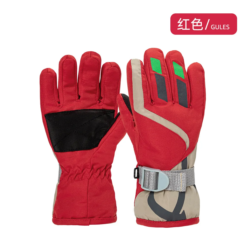 Kids Ski Snow Gloves Waterproof Warm Winter 4-15 Years Old Ski Gloves kids gloves