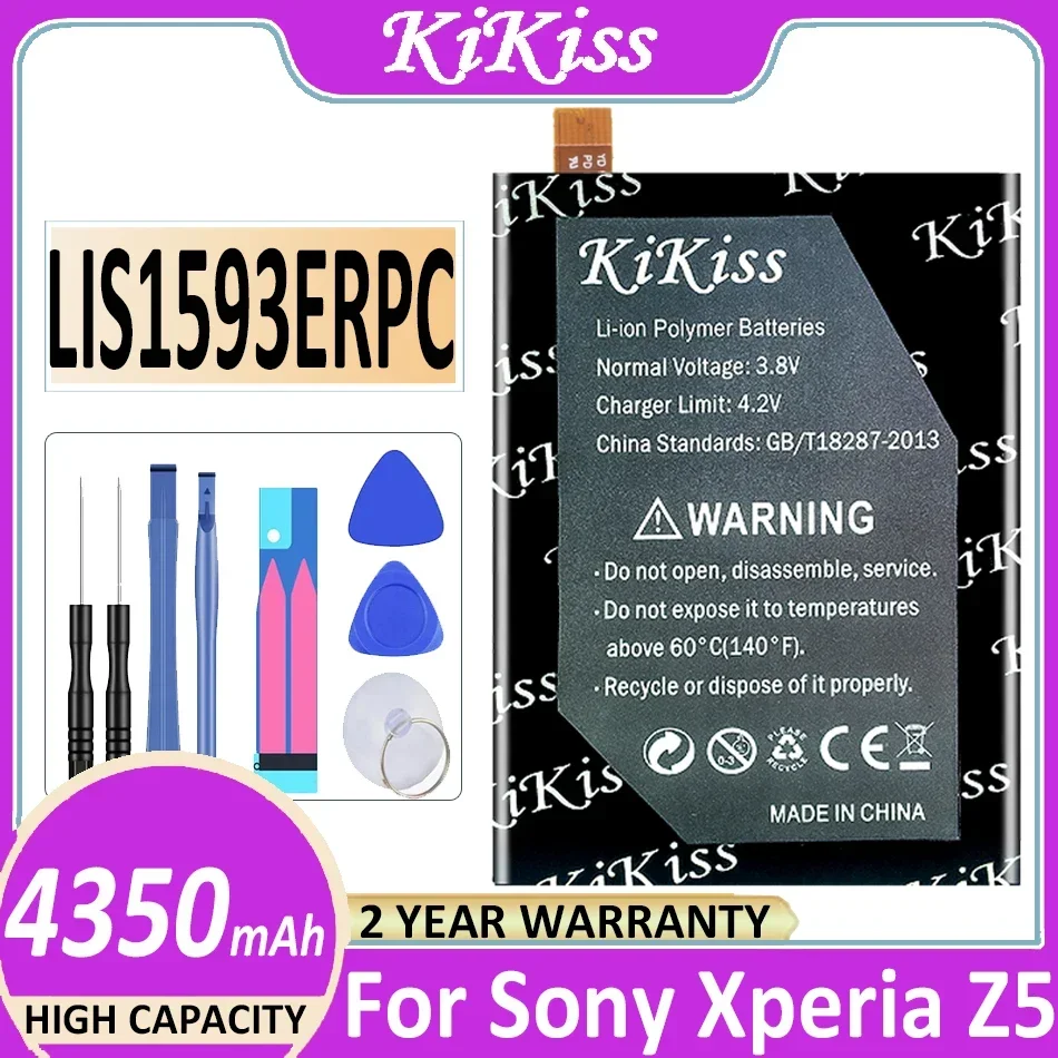 Batteria Kikiss Lis1593Erpc 4350Mah Per Sony Xperia Z5 E6633 E6683 E6603 E6653 Bateria