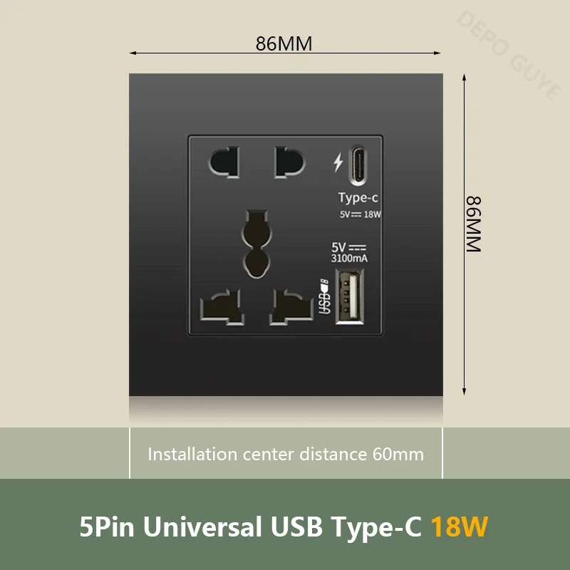 5Pin UN-AC-18W-Black