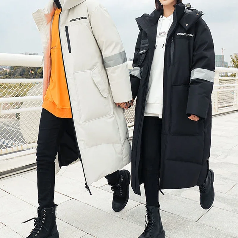 ダウンコート JUEMI - juemi Field Padding Long Coat Gmiixder 2023 New Over Knee Down Coat Men's Mid Length