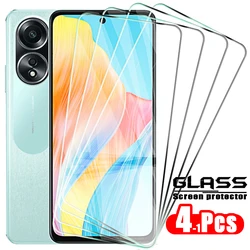 4-1 Pcs Protective Glass for Oppo A78 A58 4G Screen Protector Tempered Glass on For Oppo A98 A97 A38 A56S HD A96 5G A77 A76s A17