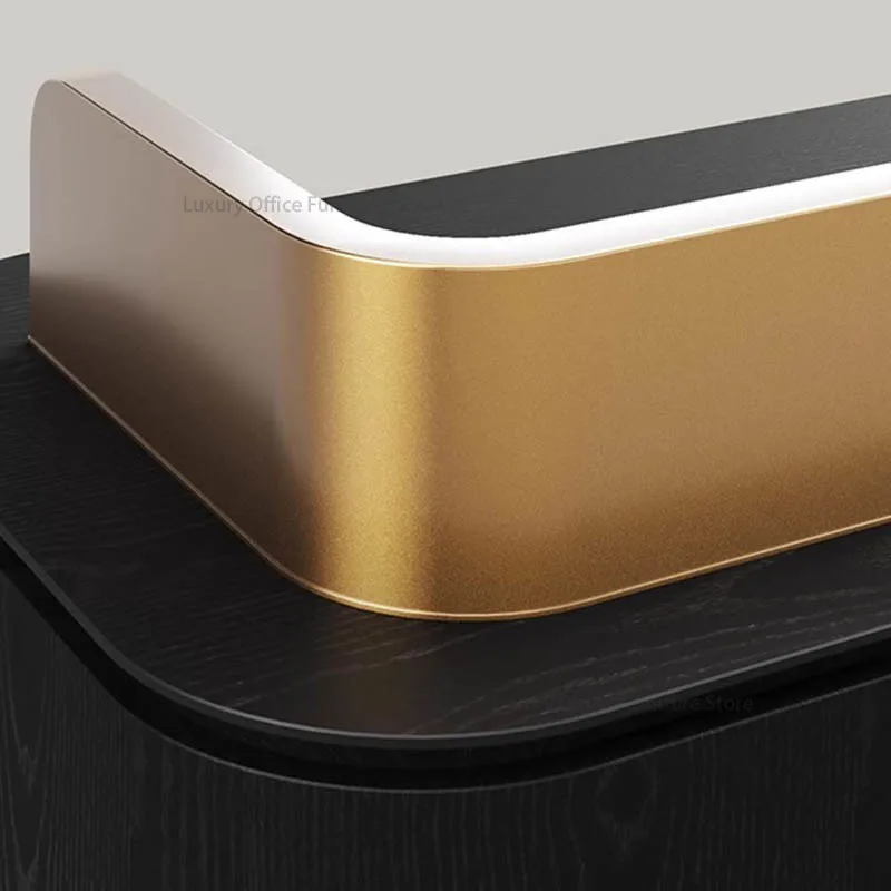 Italian Design Luxury Reception Desks Business Counters Checkout Shops Reception Desks Wooden Office Furniture Kassa LLRD