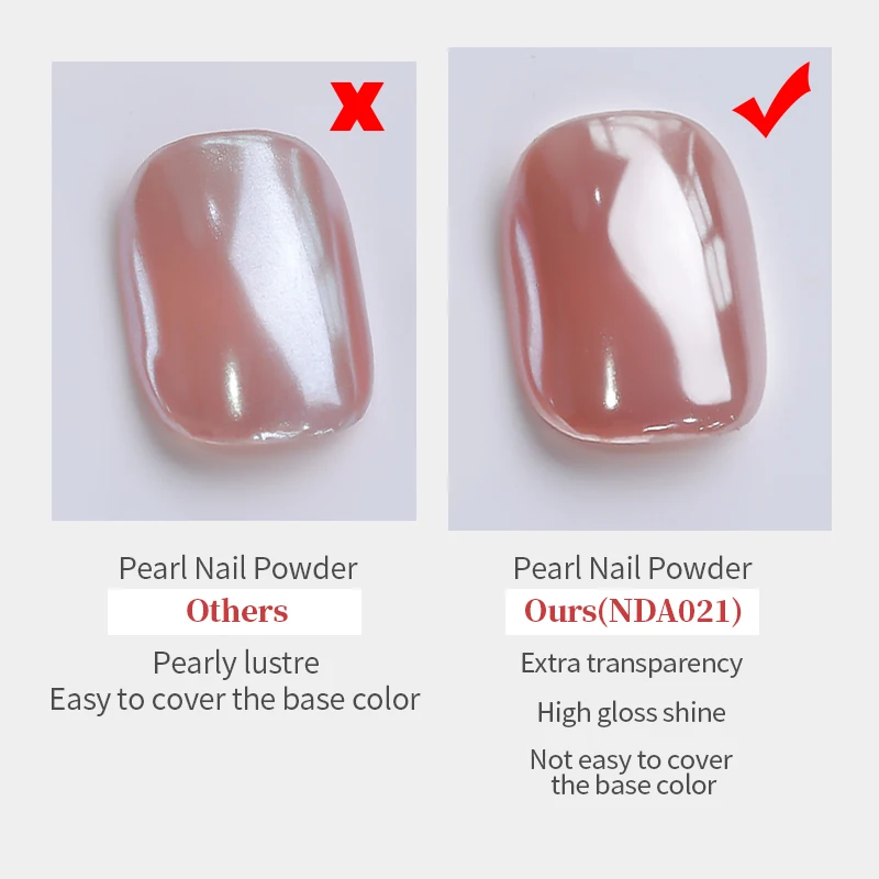 Nail Powder NICOLE DIARY Bright White Pearl Nail Powder Moonlight Plating Mirror Aurora Effect Pigments UV Gel Polish Chrome Dust Nail Decor