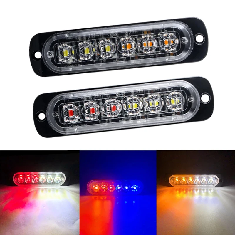 Led Strobe Warning Light 1pcs Cheap Strobe Grille Flashing Lightbar Truck Car Beacon Lamp Amber Traffic Light 12V 24V Car Led Warning Light Auto Led Light