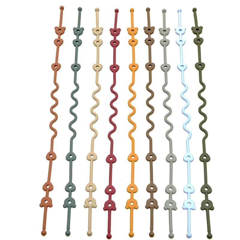 

Toy & Cup Holder Strap Baby Pacifier Clip Toy Holder Rubber Prevent Dropping