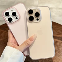 Soft Matte Candy Transparent Phone Case For iPhone 16 15 14 Pro Max Plus 13 12 11 XR XS XsMax 8 Shockproof Silicone Bumper Cover 6