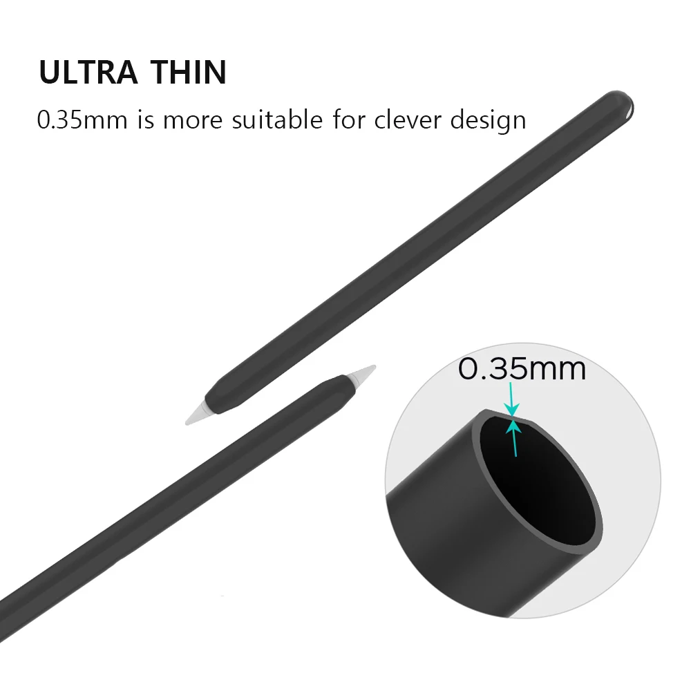 Capa de Silicone Macia para Apple Pencil Caneta Portátil Touch Stylus Capa Protetora Tablet de Segunda Geração - Imagem 6
