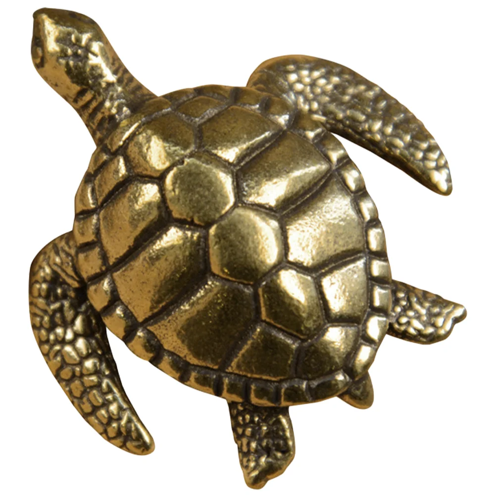 

Small Bronze Turtle Pendant Home Accents Decor Brass Sea ​​turtle Homedecor Garden Ornament Work Desk