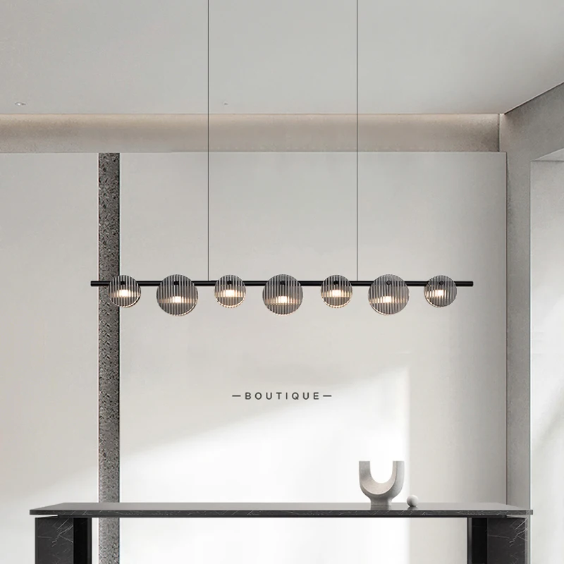 Modern Minimalist Style Led Chandelier Dining Room Kitchen Bar Living Room Bedroom Ceiling Lamp Black Art Chandelier Lamp