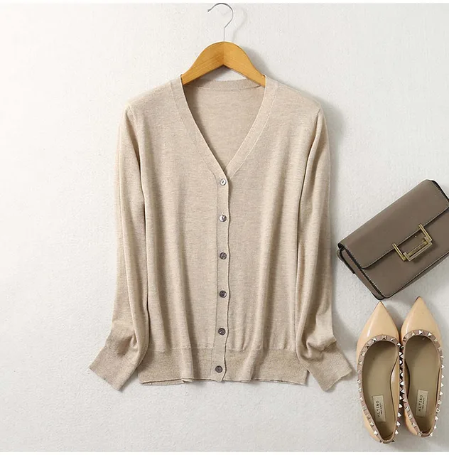 Cardigan Donna In Cashmere - Scollo A V Corto E Slim Per Look Elegante