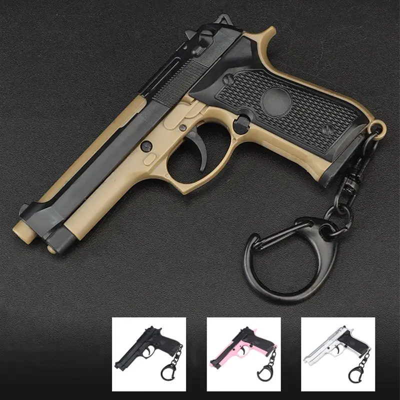 M92 Key Rings Tactical 14 Model Pistol Shape Decorative Gift Plastic