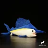 Sailfish High Fidelity Anime Cute Plushie Swordfish  Plush Toys Lifelike Animals Simulation Stuffed Doll Kawai Toy Gifts For Kid 1