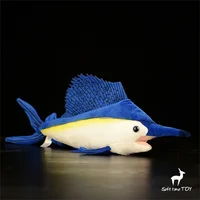 Sailfish High Fidelity Anime Cute Plushie Swordfish  Plush Toys Lifelike Animals Simulation Stuffed Doll Kawai Toy Gifts For Kid 1