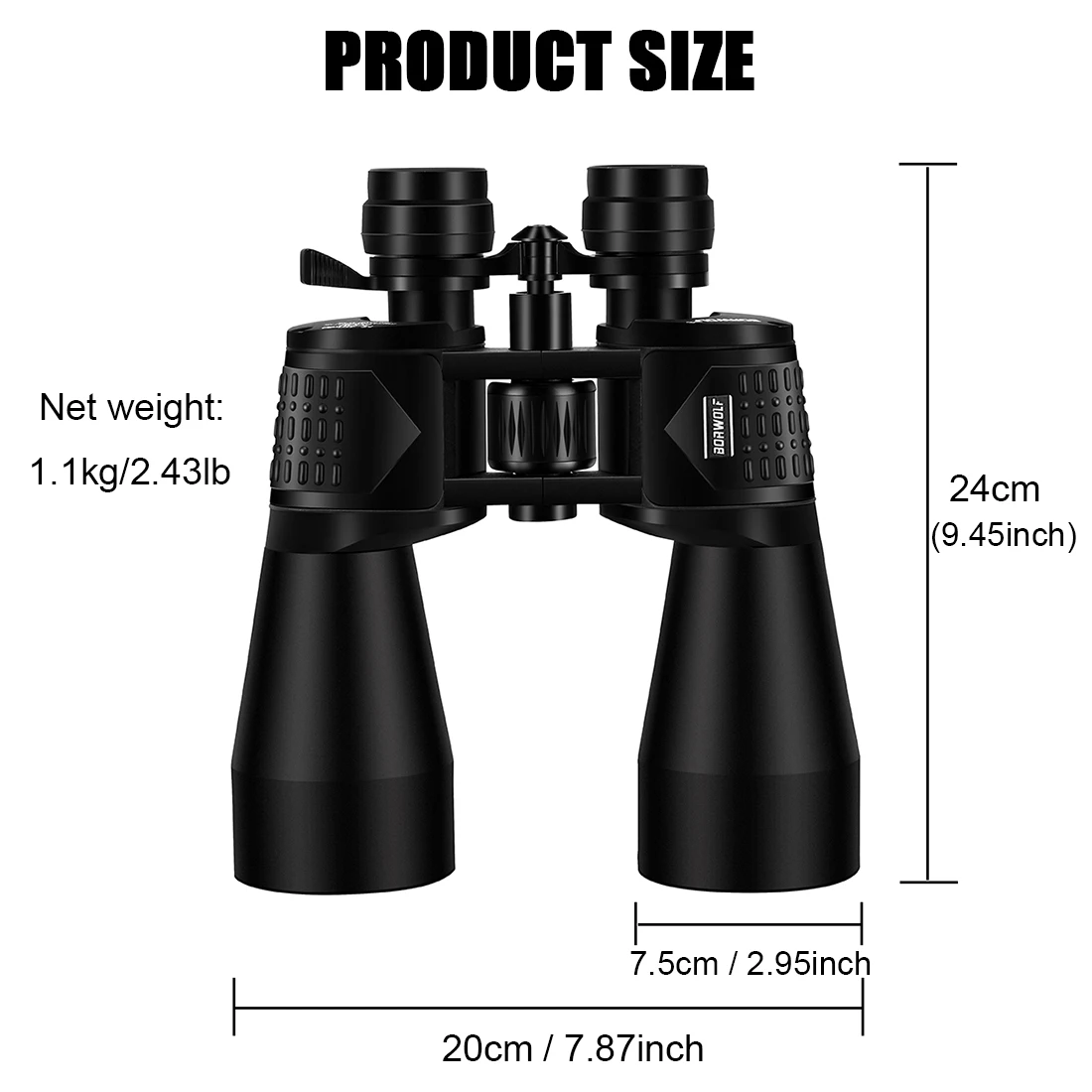 BORWOLF 15-450X60 Binoculars Telescope HD Light Night Vision Bak4 Prism Professional Zoom Powerful for Hunting Bird Watching 5