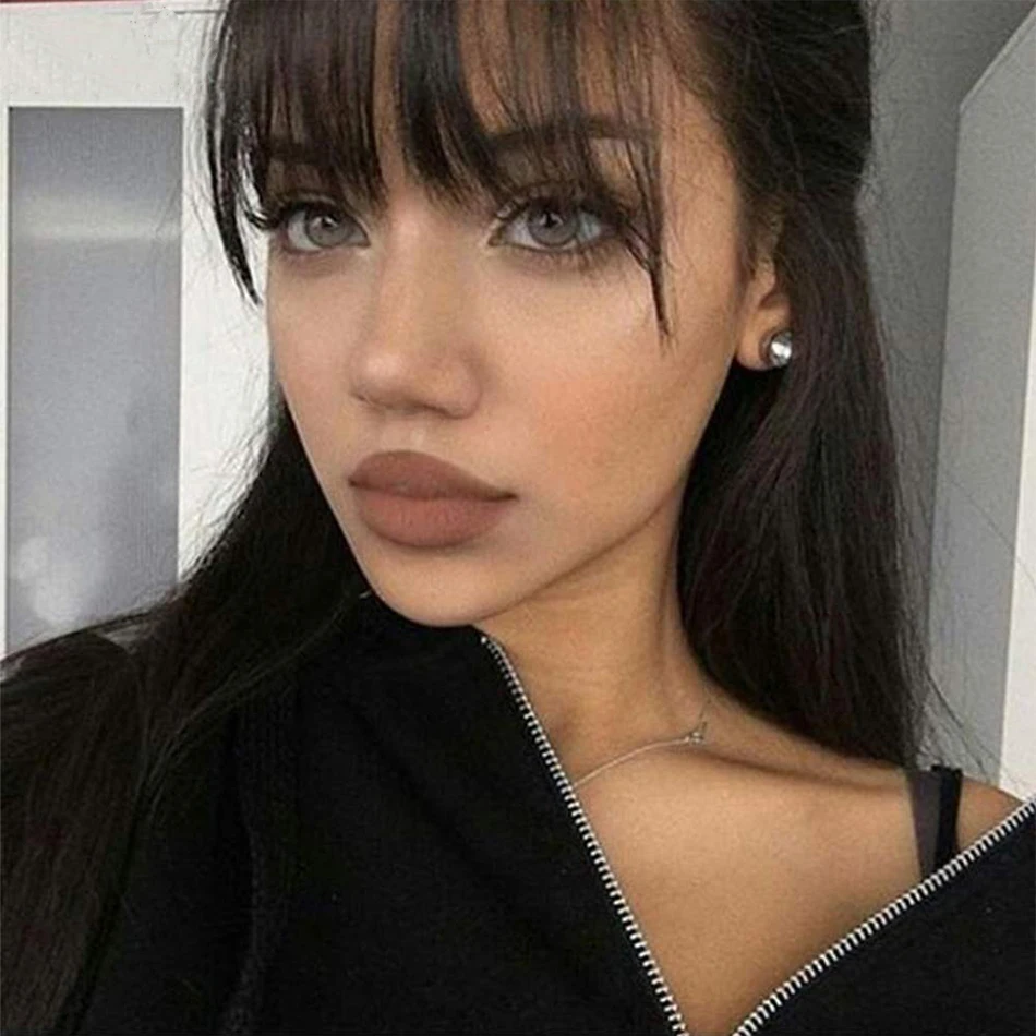 Air Bangs Clip In Bangs Fringe Human Hair Extension for White Women Natural False hairpiece On Hair Accessories Fake
