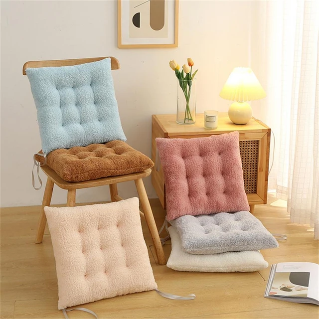 Dropship 4Pcs Chair Cushion Pads Pillow Soft Tie On Square Sitting