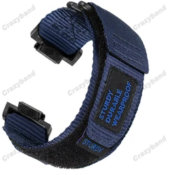 Premium 16mm Soft Nylon Watch Band Strap - Versatile Wrist Bracelet - Length 150mm (Blue)