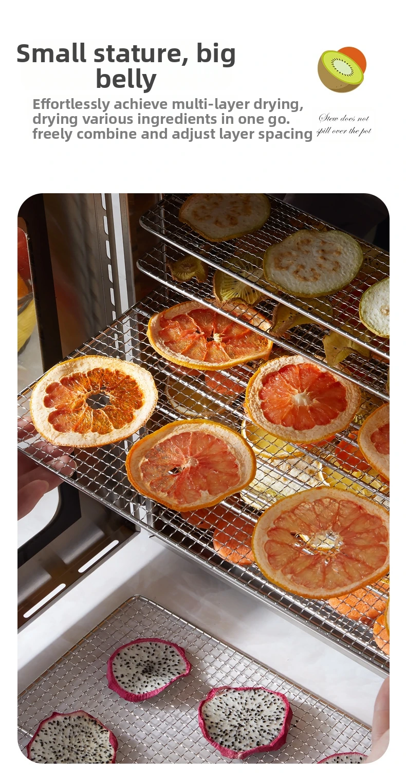 8-lagiger Dörrapparat in kommerzieller Qualität, 12-Stunden-Timing und Temperatureinstellung von 50 Stück ℃ -70 ℃ Geeignet zum Trockenfrüchte – Detail 10