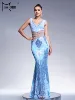 Missord New V Neck Cutout Vestidos Sequin Mermaid Evening Gown Wedding Birthday Party Formal Occasion Cocktail Maxi Prom Dresses 1