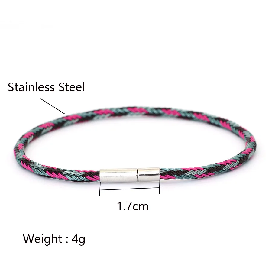 Stainless Steel Wire Bangle Bracelet for Men