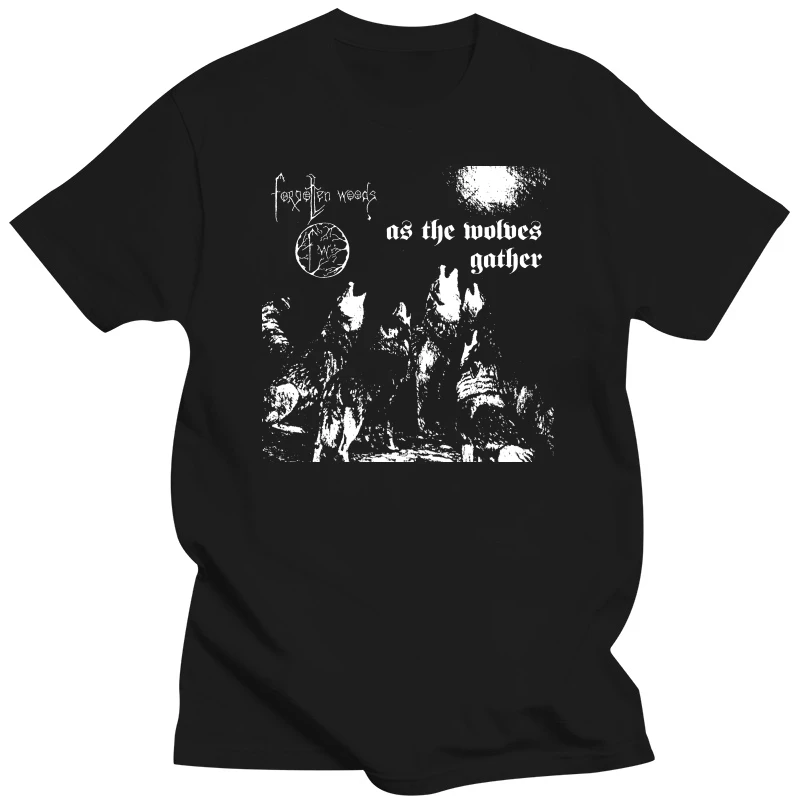 

FORGOTTEN WOODS t-shirt - As the wolves gather black metal shirt