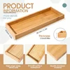 1pcs/2pcs/3Pcs Bamboo Serving Tray Bathroom Organizer Decorative Multi Use Bathroom Counter Tray with Edges Bamboo Vanity 6