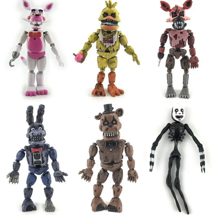 New 6Pcs/Set Fnaf Special Edition Anime Figure Detachable Joint Bonnie Bear  Freddy Five Night Action Figure Model - AliExpress