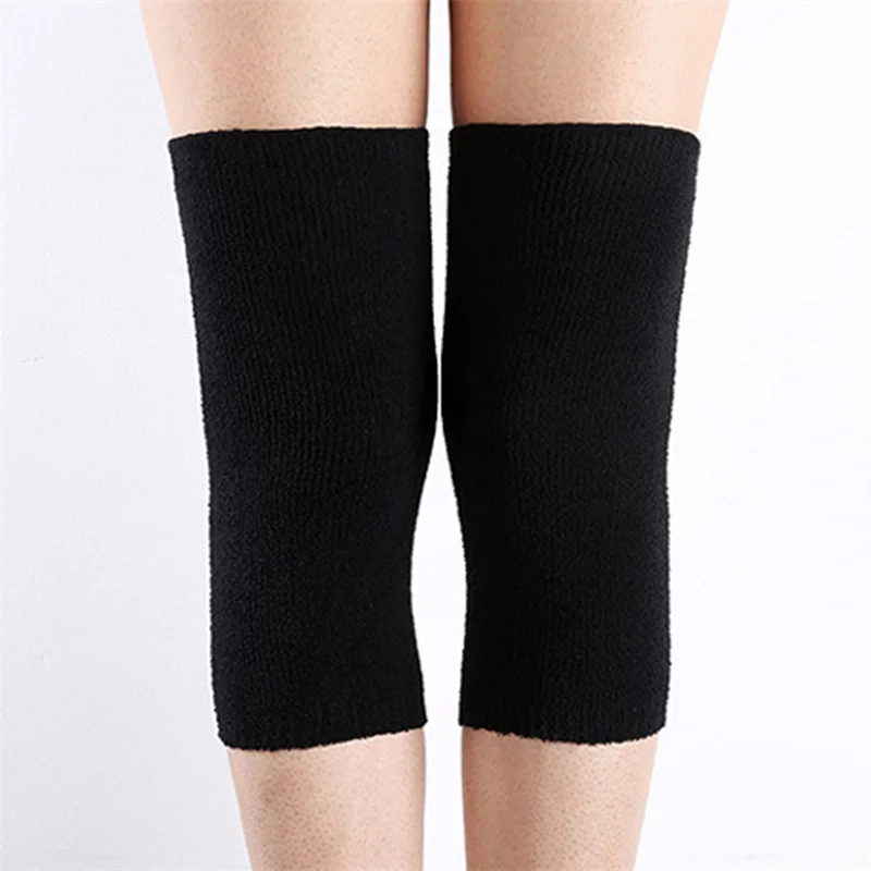 

1 Pair Winter Warm Knee Pads Protective Gear for Women Old Men Kneepad Support Spring Solid Color Running Knee Protector