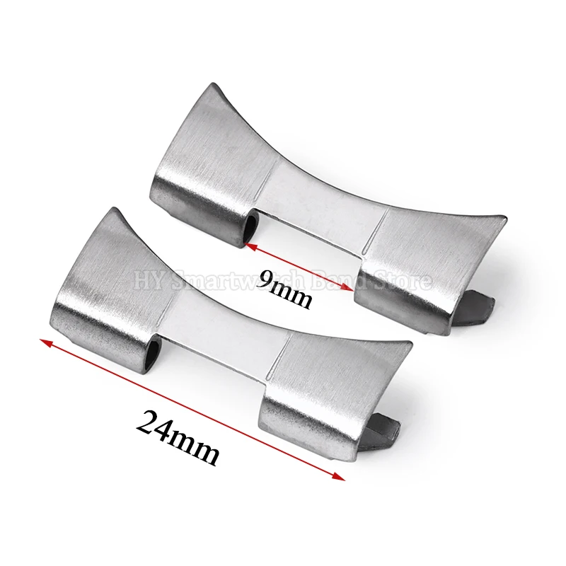Elegant Curved End Metal Adapter for Stainless Steel Wristbands