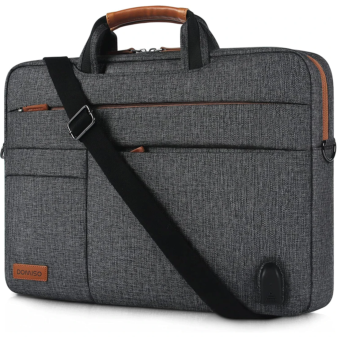 Domiso-maleta Multifuncional para Laptop Bolsa de Mensageiro Espesso com Porta de Carregamento Usb 14 in 156 in 17 in - Imagem 5