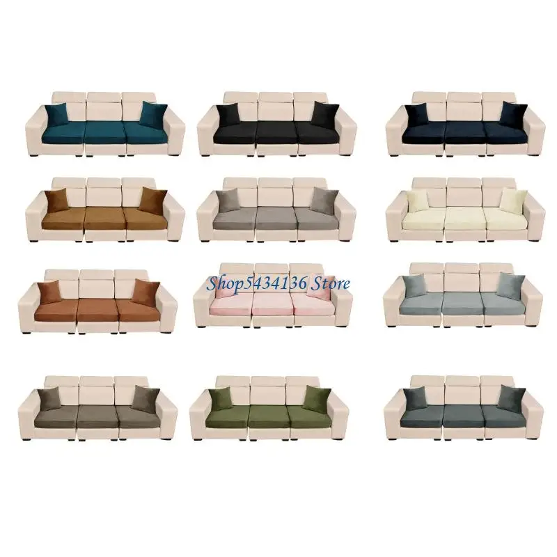 H7ED Packung mit 5 einfach zu installierenden Sofabezug-Sets, universell für Einzel- und L-förmige Sofas, inklusive Kissenbezug – Detail 1