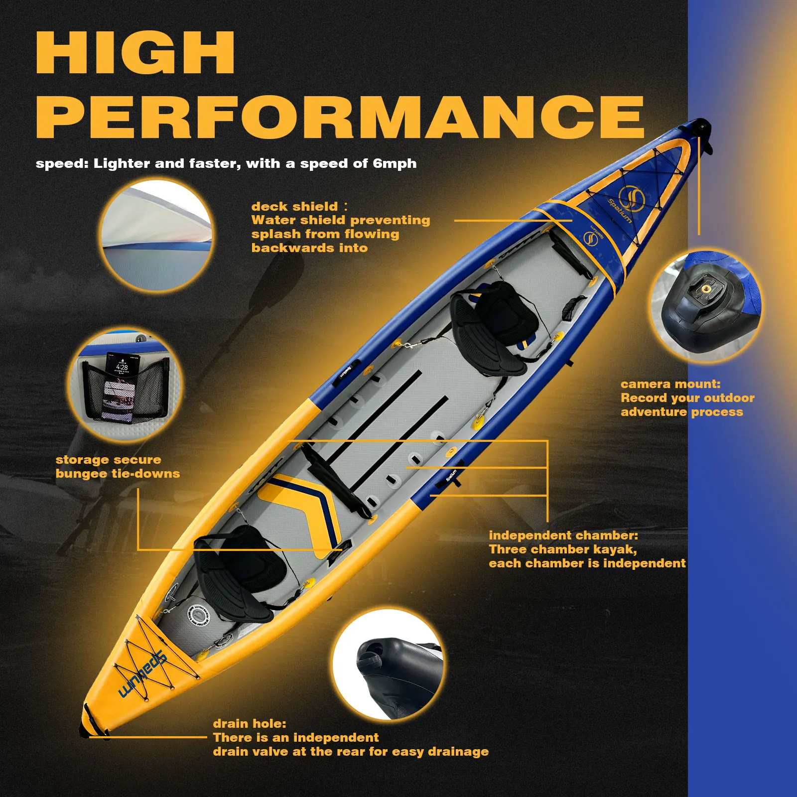 Spatium Inflatable Kayak 3