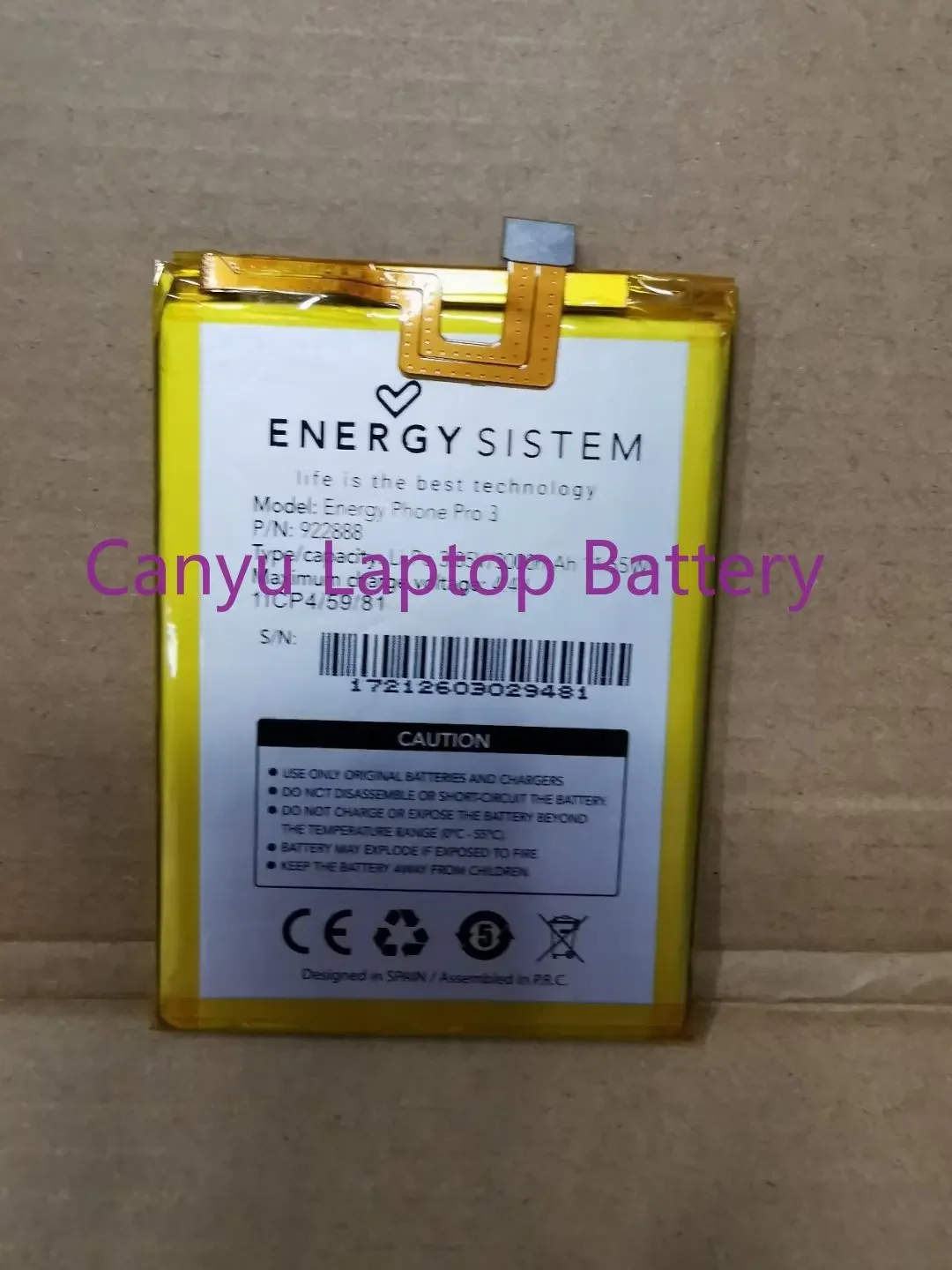 

Energy phone Pro 3 battery 3000mah with tool