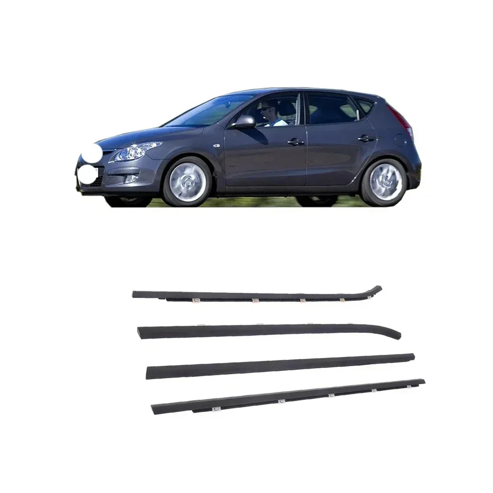 

4 Pieces Outside Windows Rubber for Hyundai I30 822102L000 Glass Protector Weatherstrip for I-30 2008-2011 Sealing Original