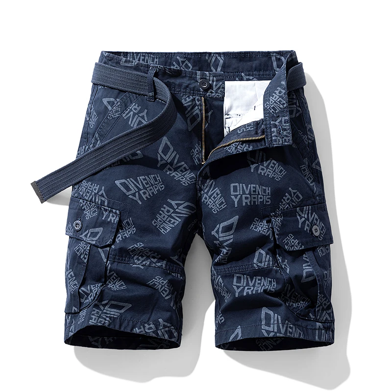 Fashion Printed Beach Shorts Men's Summer Fashion Brand Middle Pants Loose Straight Casual All-Matching Work Clothes Fifth Pants