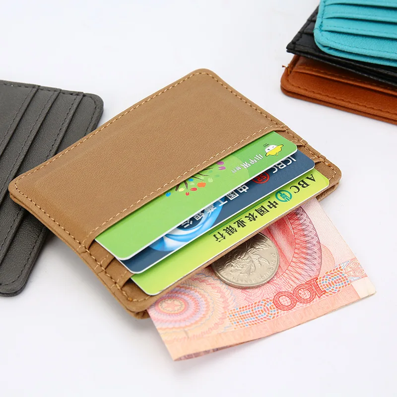 PU thin card holder multi-purpose student card holder female bank card holder credit card holder portable holder