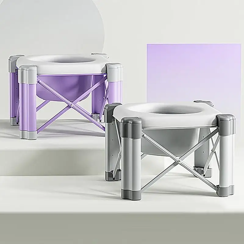 Portable Potty Seat Foldable Toddler Potty Training Toilet With Storage Bags Potty Training Toilet Travel-Friendly Anti-Slip 2