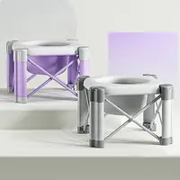 Portable Potty Seat Foldable Toddler Potty Training Toilet With Storage Bags Potty Training Toilet Travel-Friendly Anti-Slip 2