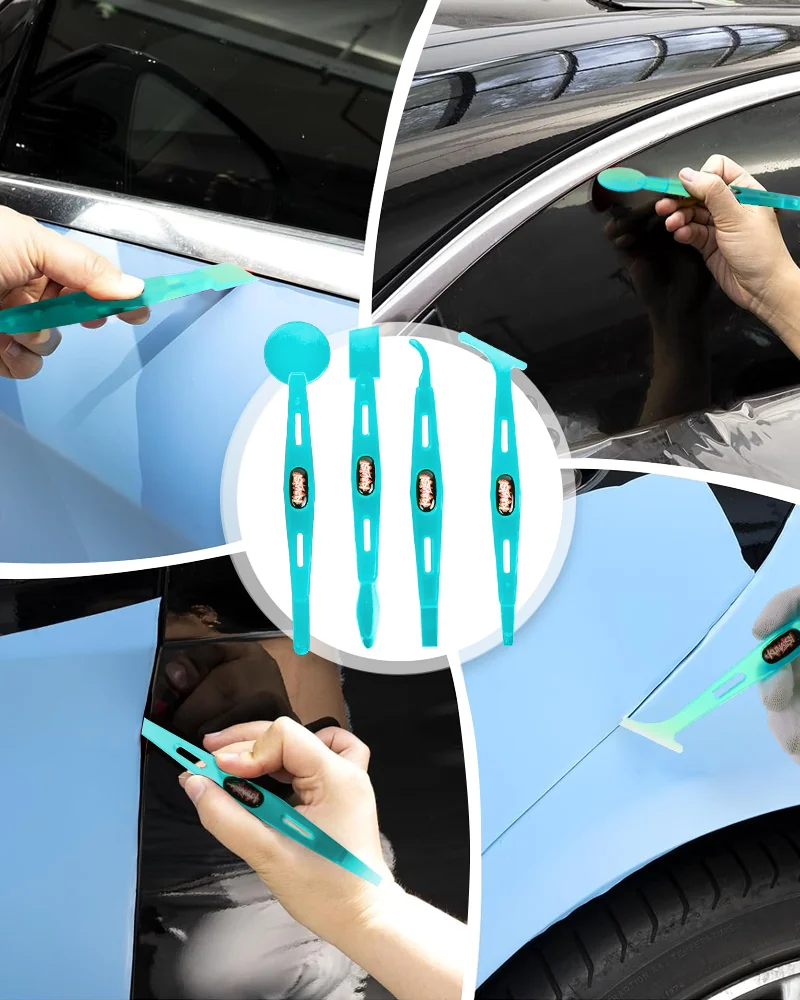 KUNAISI Magnetisches Autoverpackungswerkzeug, Fensterfolien-Tönungswerkzeuge, PP-Kunststoff, Dual-End-Rakel für die Installation von Fensterfolien/Aufklebern – Detail 3
