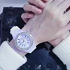 led Flash Luminous Watch Personality trends students lovers jellies woman men's watches 7 color light WristWatch bayan kol saati 4