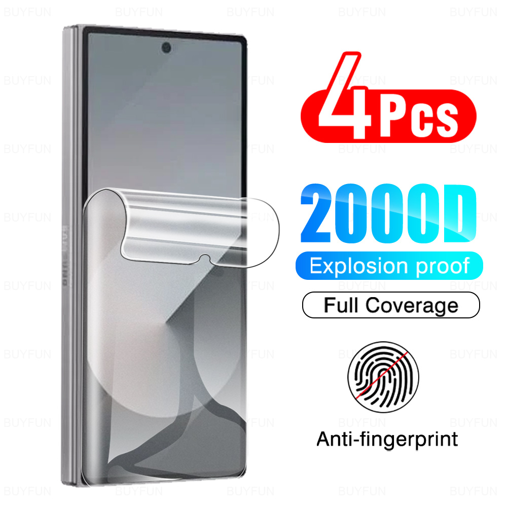 Samsun ZFold 6 Full Glue Hydrogel Film Screen Protector 4pcs For Samsung Galaxy Z Fold6 ZFold6 Z Fold 6 5G Matte Protective Film
