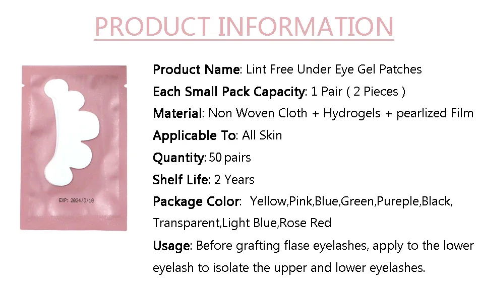 50 Paare/lose Augenklappen Wimpernverlängerung Unter Augenpads Make-Up Wimpern Patches Spitze Aufkleber Pads Für Wimpernverlängerung Make-Up – Detail 5