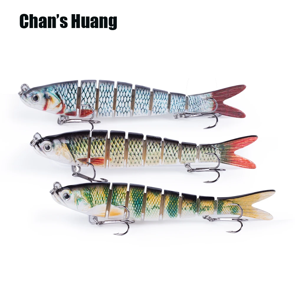 

Chan's Huang Trout Rattles Bait Fishing Lures 14cm 22g Multi Jointed Minnow Slow Sinking Wobbler Swimbait Pesca Pike Bass Tackle