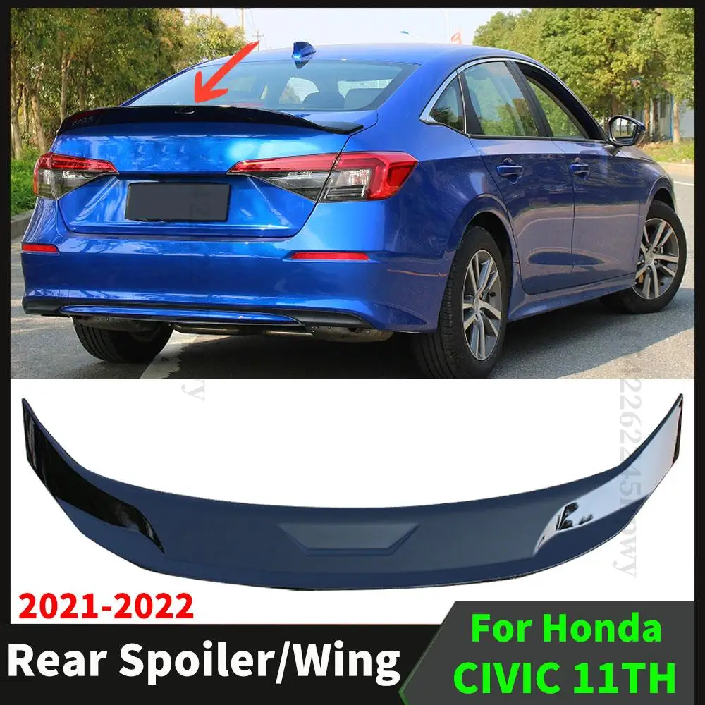 

Sport JDM Rear Trunk Spoiler Wing For Honda CIVIC 11TH Gen Sedan 2021 2022 Exterior Part Tail Deflector Splitter Boot Lip Tuning