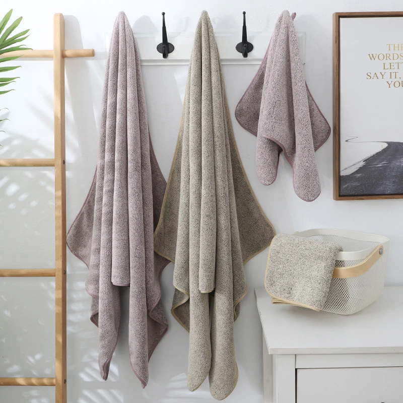 Grade 5A Antibacterial Bath Towel Bamboo Charcoal Fiber Towel Thickened Bath Towels for The Body for Gym Sports Shower Robe 6