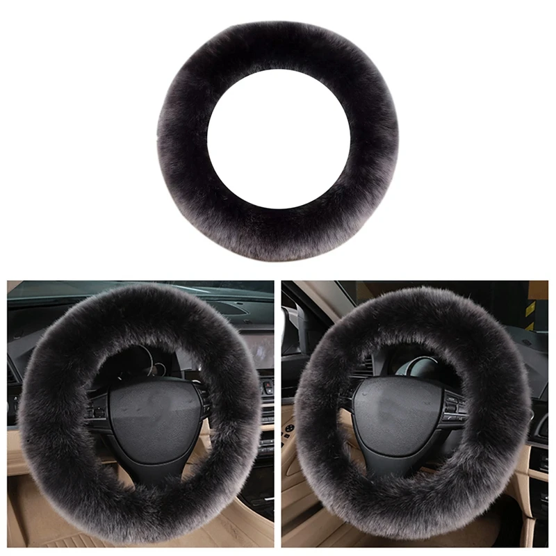 

Универсальный мягкий теплый длинный шерстяной пушистый чехол на руль Шерстяной Чехол с ручным тормозом автомобильный аксессуар плюшевый защитный чехол из овечьего меха