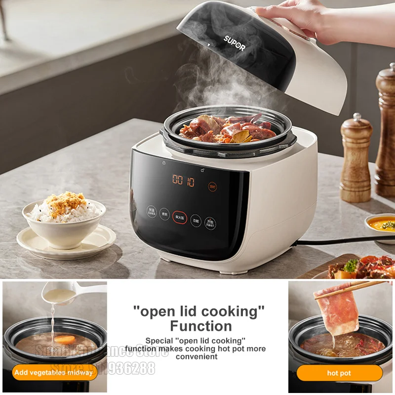 SUPOR Electric Pressure Cooker 2.3L Two Inner Pots 70KPa Multi Rice Cooker For 1-4 Person Home Kitchen Appliances SY-23FC2305Q 3